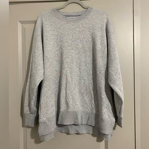 AERIE women’s gray split hem sweatshirt